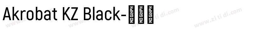 Akrobat KZ Black字体转换